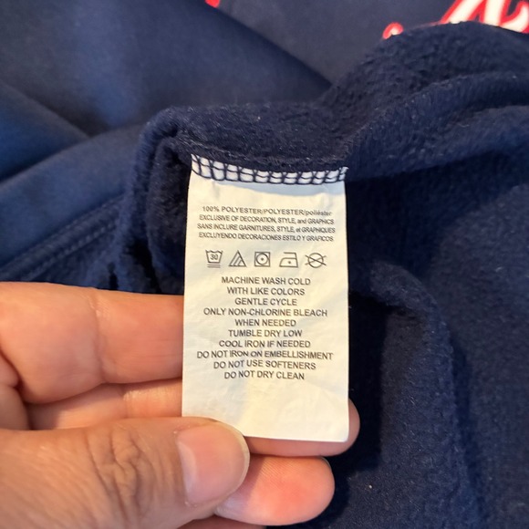 MLB Atlanta Braves Pullover Jacket Half Zip Long Sleeve Red Blue Mens L‎ - Picture 4 of 6